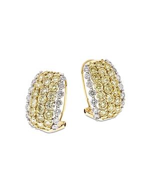 Bloomingdale's Yellow & White Diamond Statement Earrings In 14k Yellow & White Gold, 3.55 Ct. T.w. - 100% Exclusive