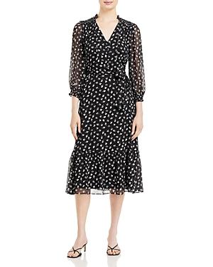 Karl Lagerfeld Paris Printed Chiffon Midi Dress