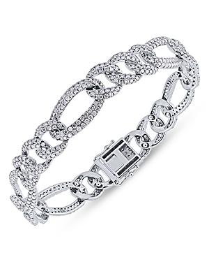 Bloomingdale's Men's Diamond Cuban Link Bracelet In 14k White Gold, 8.0 Ct. T.w. - 100% Exclusive
