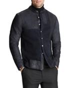 John Varvatos Collection Suede & Leather Jacket