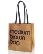 Bloomingdale's Medium Brown Bag Patent Tote