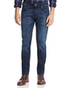 Mavi Jake Slim Fit Jeans In Dark Tonal Williamsburg
