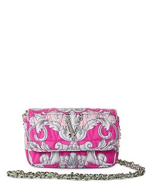 Versace Virtus Quilted Silk Shoulder Bag