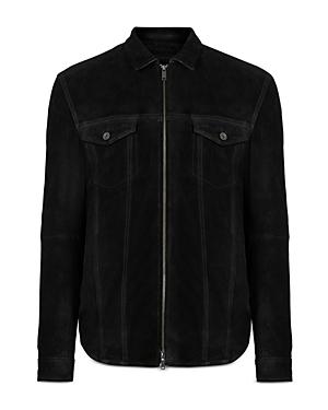 John Varvatos Star Usa Davis Suede Slim Fit Shirt Jacket