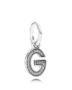 Pandora Pendant - Sterling Silver & Cubic Zirconia Letter G