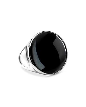 Ippolita Sterling Silver Rock Candy Hematite & Rock Crystal Triplet Luce Ring