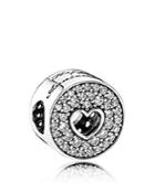 Pandora Charm - Sterling Silver & Cubic Zirconia Anniversary, Moments Collection