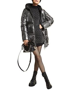 Michael Michael Kors Reversible Foil Logo Puffer Coat
