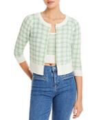 Lucy Paris Gingham Cropped Cardigan