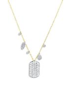 Meira T 14k Yellow Gold Diamond Tag Charm Necklace, 18
