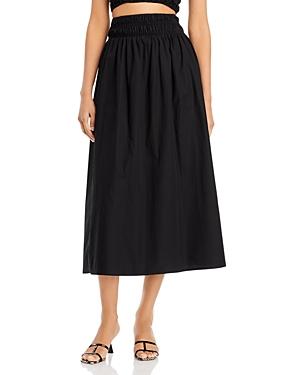 Faithfull The Brand Kiera Smocked Waist Midi Skirt