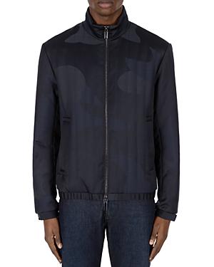 Armani Camo Print Regular Fit Wool Jacket
