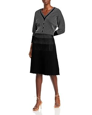 Boss V-neck Striped Dress