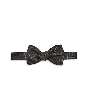 Lanvin Metallic Check Pre Tied Bow Tie