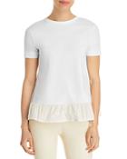 Herno Short Sleeve Peplum Hem Top