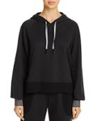 Terez Checkerboard-cuff Hooded Sweatshirt