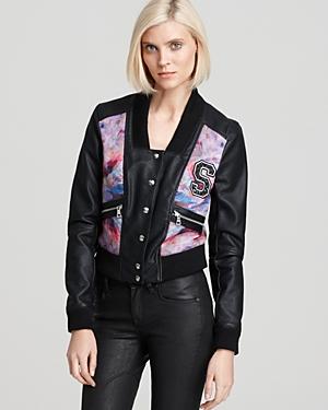 Sam Edelman Quartz Print Pixie Bomber Jacket