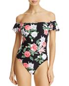 Vince Camuto Ruffle Bandeau One Piece Swimsuit
