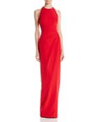 Js Collections Back-cutout Ruched Gown