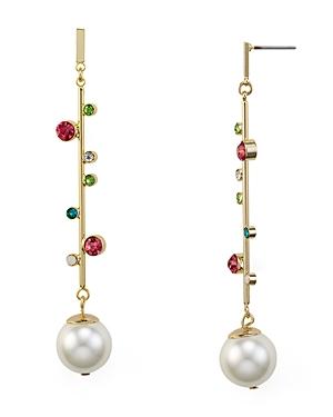 Rj Graziano Linear Simulated-pearl Drop Earrings