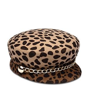 Eugenia Kim Sabrina Leopard Print Wool Cap