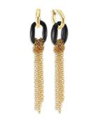 Maison Irem Bibi Ring & Chain Tassel Drop Earrings In 18k Gold Plated Sterling Silver