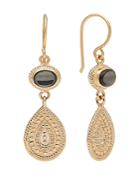 Anna Beck Pyrite Double Drop Earrings In 18k Gold-plated Sterling Silver