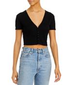 French Connection Sheila Jersey Crop Top
