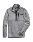 Vineyard Vines Mountain Fleece Color Blocked Classic Fit Quarter Zip Stand Collar Sweater