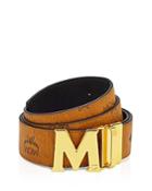 Mcm Visetos M-buckle Reversible Signature Belt