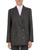 The Kooples Double-breasted Pinstriped Blazer