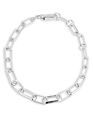 Nadri Golden Hour Cubic Zirconia Clasp Bold Link Bracelet In Rhodium Plated