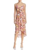 Aqua Floral Ruffle Faux-wrap Dress - 100% Exclusive