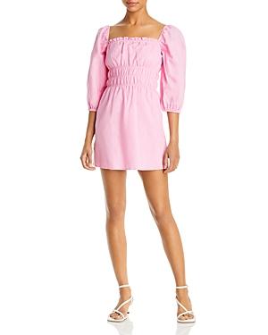 Charlie Holiday Boheme Smocked Mini Dress
