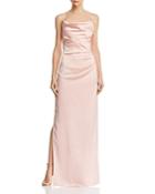Laundry By Shelli Segal Ruched Satin Gown
