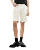 The Kooples Straight Fit Belted Denim Shorts