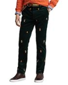 Polo Ralph Lauren Cotton Stretch Corduroy Embroidered Slim Fit Pants