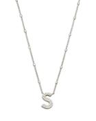 Kendra Scott Letter S Adjustable Pendant Necklace In Rhodium Plated, 19