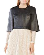 Bcbgmaxazria Richie Cropped Faux Leather Cape