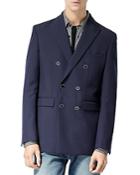 The Kooples Double Breasted Navy Jacket