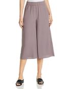 Eileen Fisher Cropped Silk Palazzo Pants