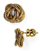 Diane Von Furstenberg Snake Chain Knot Stud Earrings