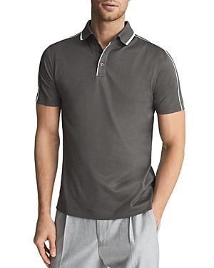 Reiss Mac Short Sleeve Mercerized Tipping Polo