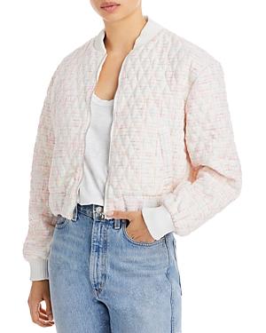 Blanknyc Tweed Quilted Bomber Jacket