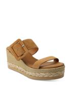 Andre Assous Women's Jean Buckled Suede Platform Espadrille Sandals