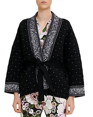 Maje Mondana Patterned Cardigan