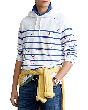 Polo Ralph Lauren Cotton Spa Terry Paint Splatter Stripe Hoodie