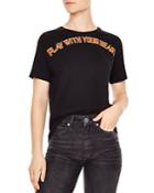 Sandro Milagros Embroidered Play With Your Heart Graphic Tee