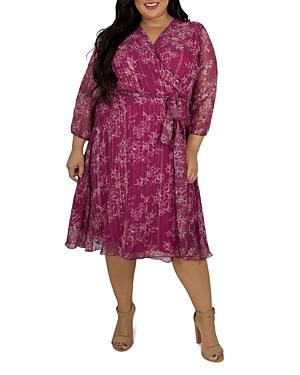 Maree Pour Toi Plus Floral Paisley Wrap Dress