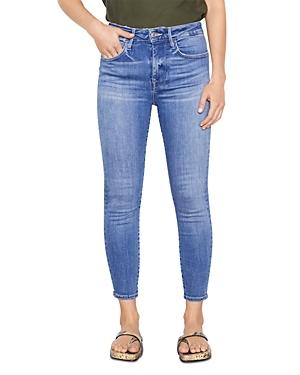 Frame Le One Skinny Crop Jeans In Sapphire